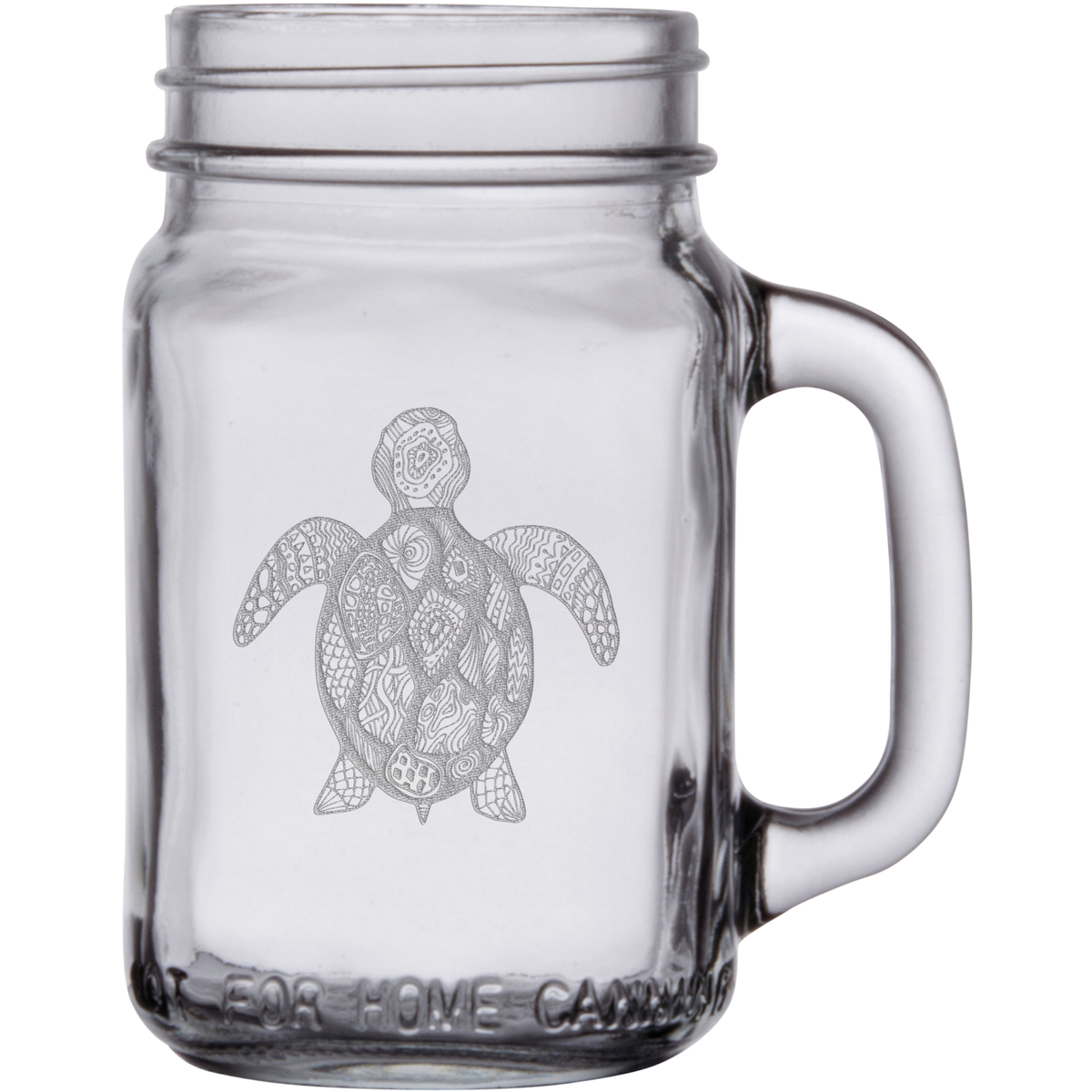 Turtle 16 oz. Mason Jar Glass Sets