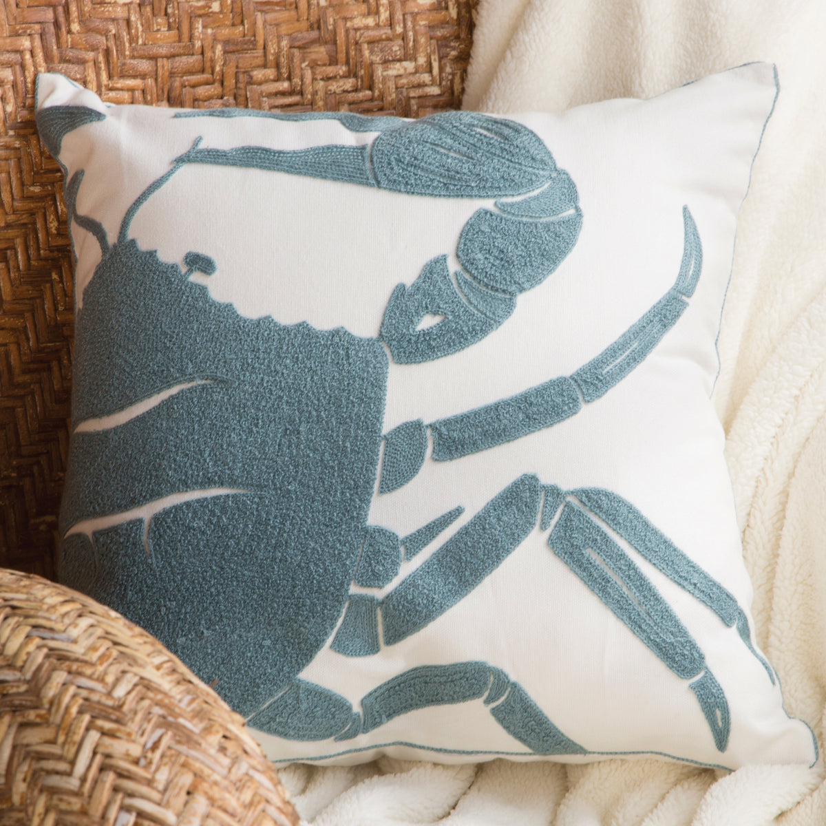 Atlantic Crab Throw Pillow