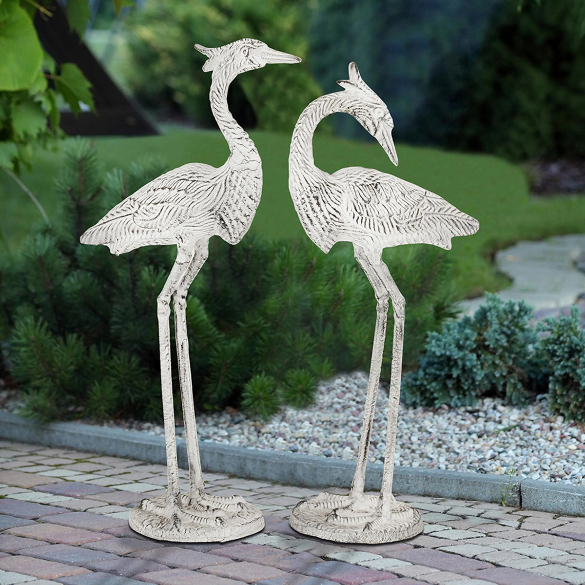 Egret Pair Sculpture