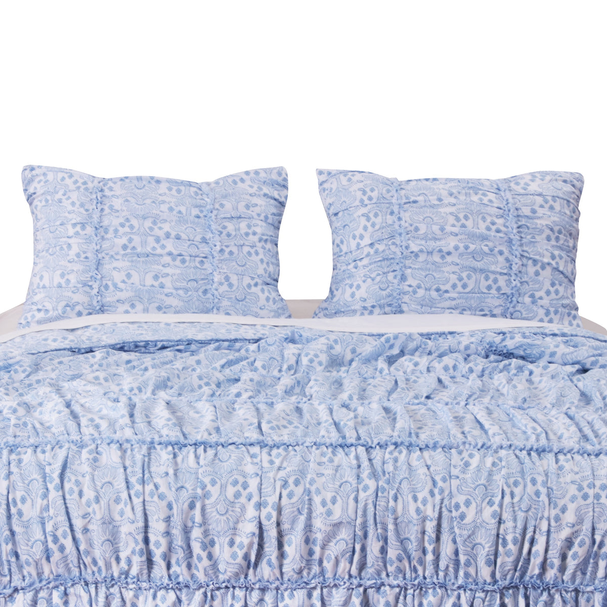 Blue Wave Ruffle Sham