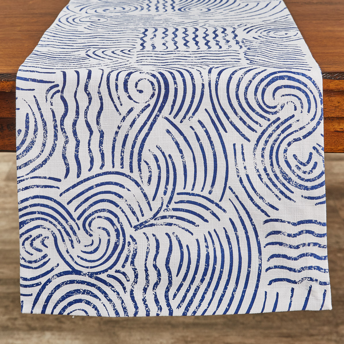 Blue Shore Waves 72" Table Runner