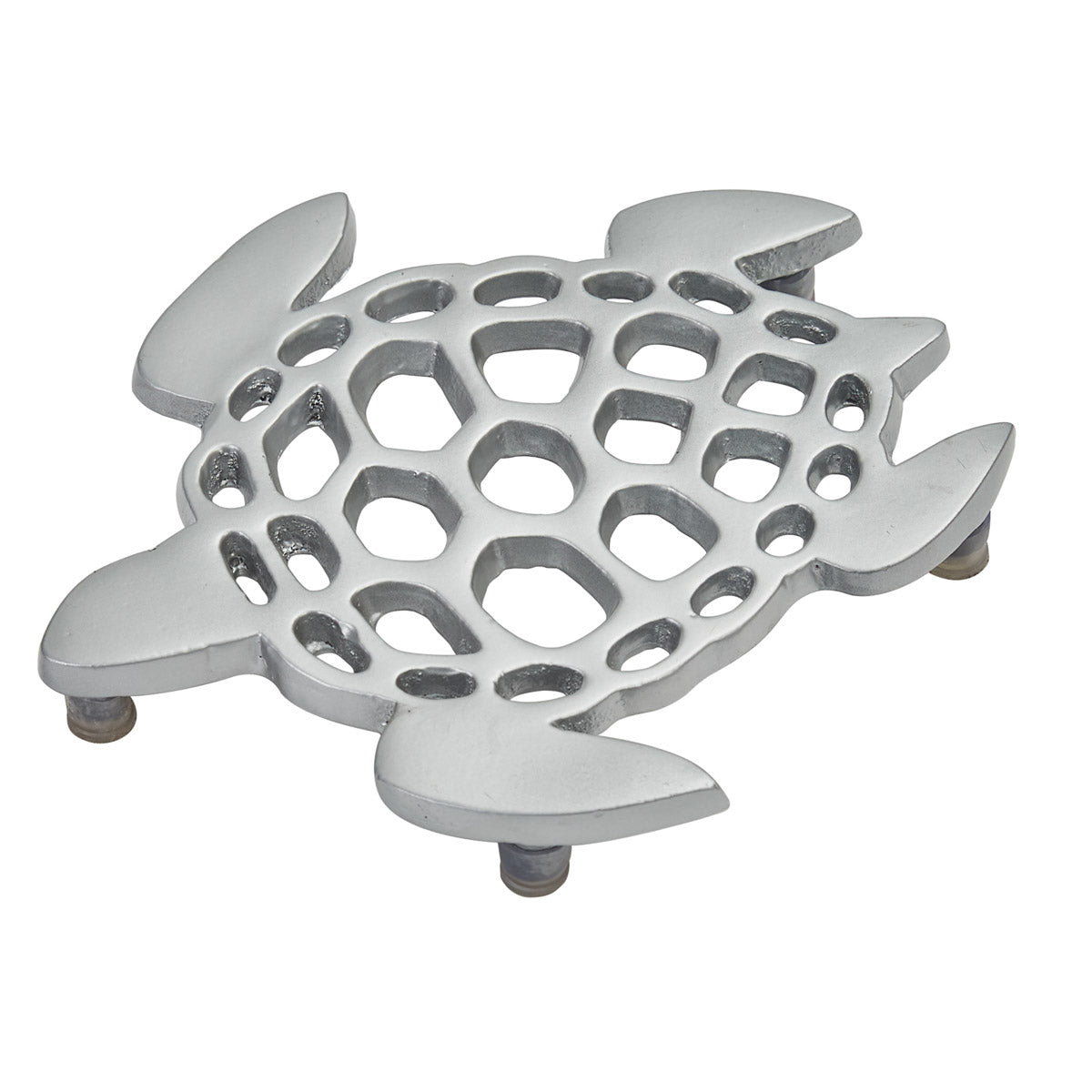 Silver Turtle Metal Trivet