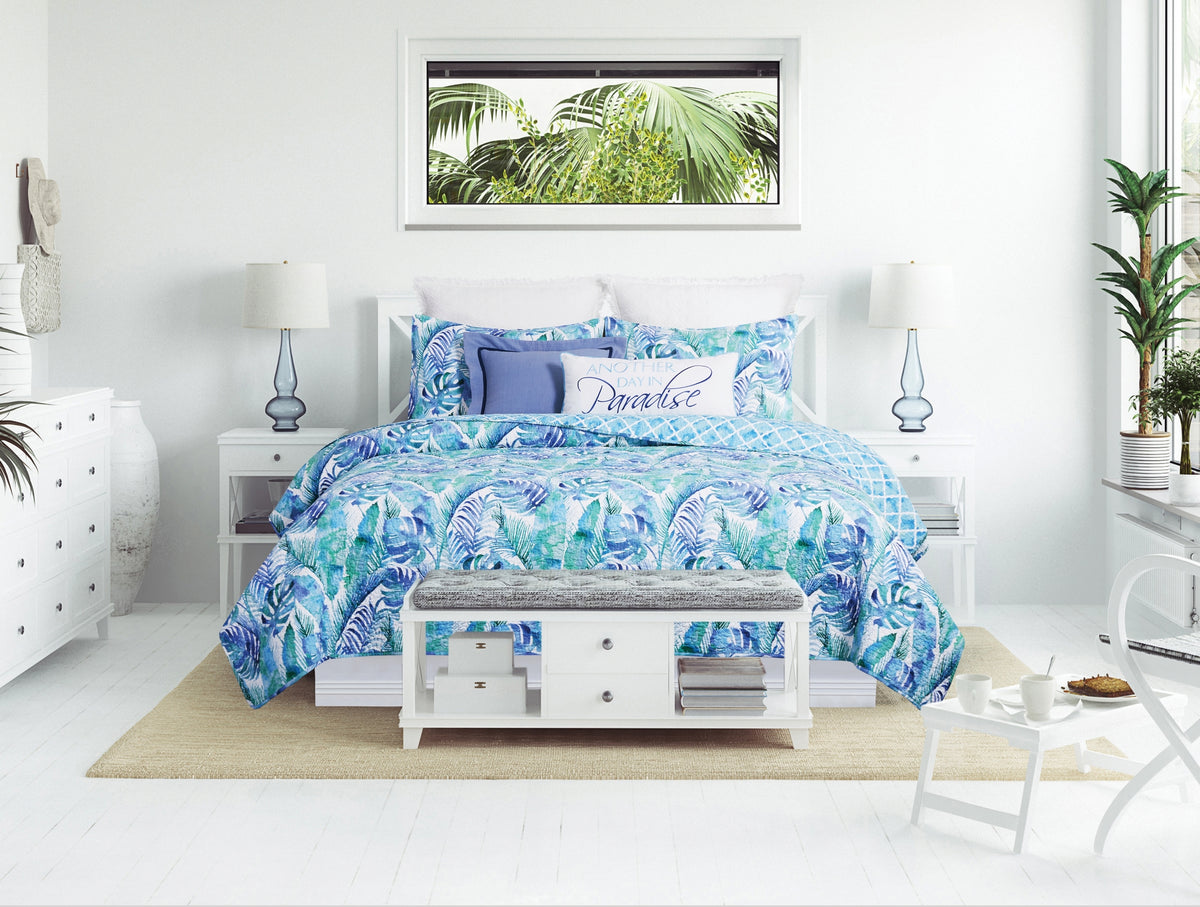 Deep Blue Reef Quilt Set