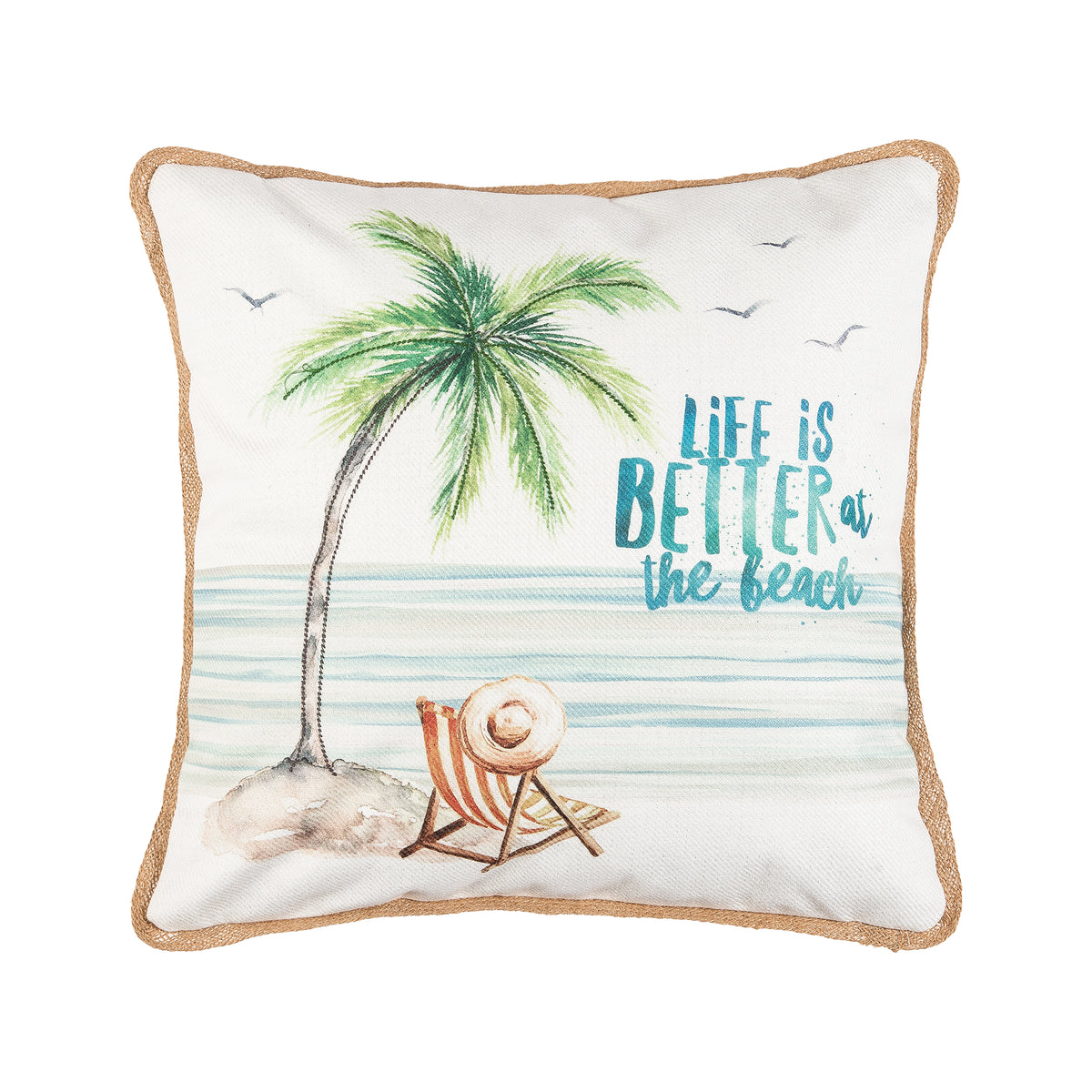 Life & Beach Throw Pillow