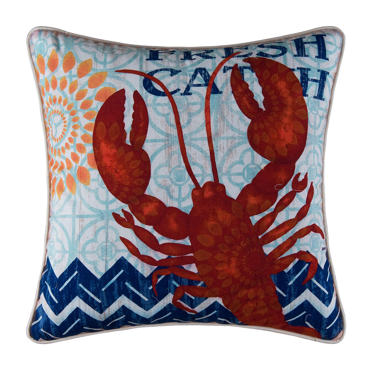 Catch Of The Day Crab Throw Pillow