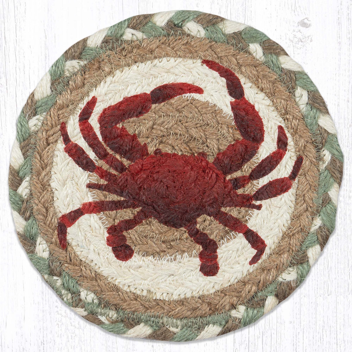 Red Crab Round Large Coaster