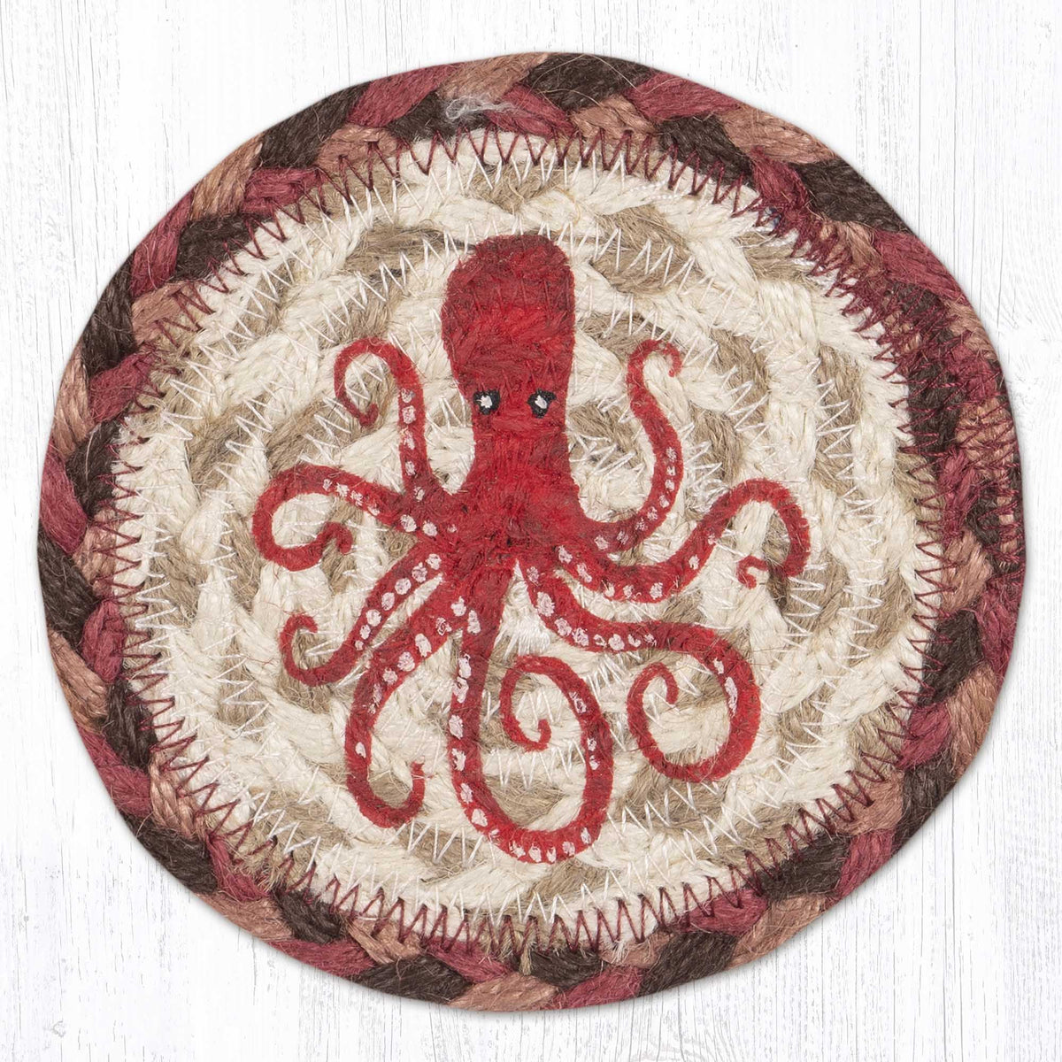 Red Octopus Printed Coaster