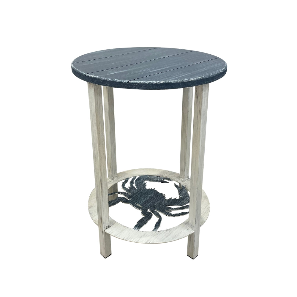 Navy Cottage Crab Round End Table