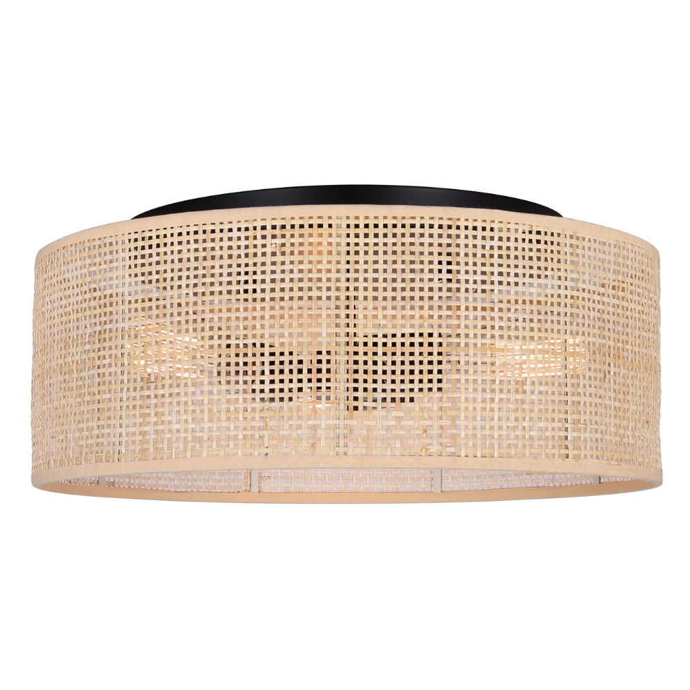 Rattan 16.25" Flush Mount
