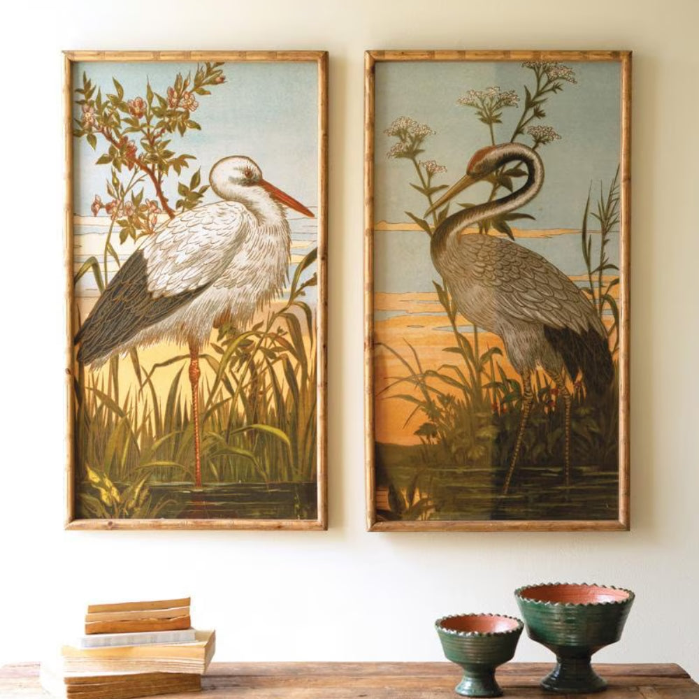 Sunset Herons Wall Painting Set
