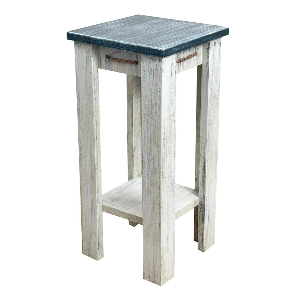 Weathered Navy Wood End Table
