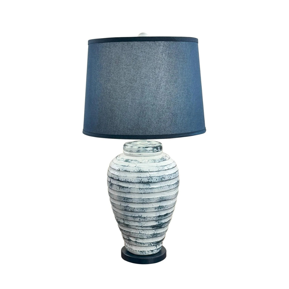 Navy Cove Pottery Table Lamp