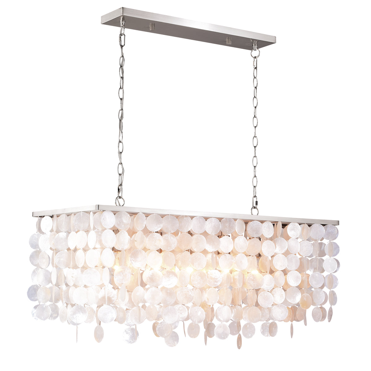 Shell Drift 5-Light Rectangular Chandelier