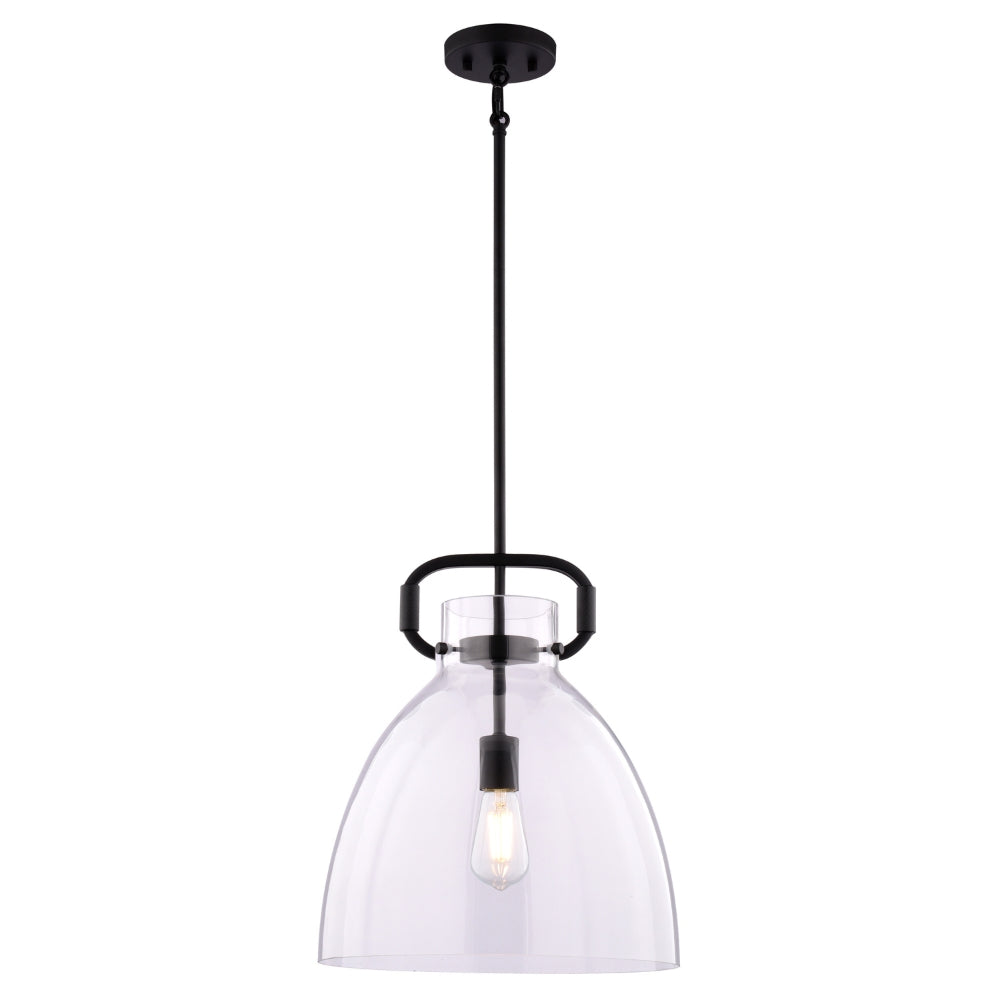 Breck Clear 14" Black Pendant