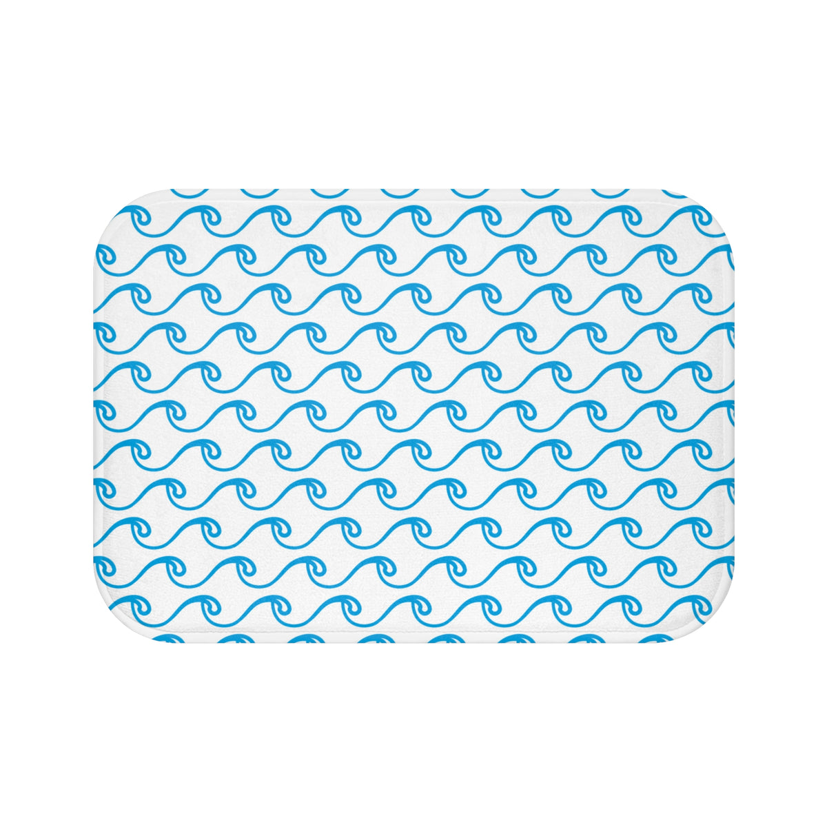 White Waves Bath Mat
