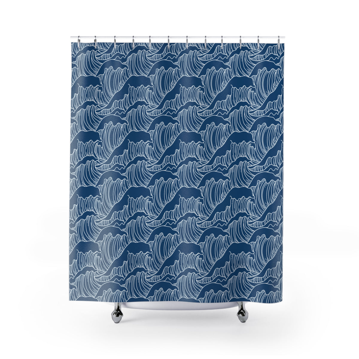 Blue Waves Shower Curtain