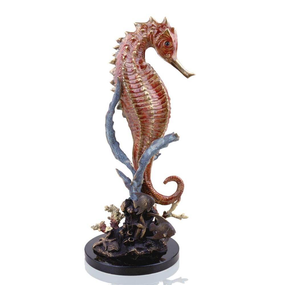Coral Seahorse Sculpture
