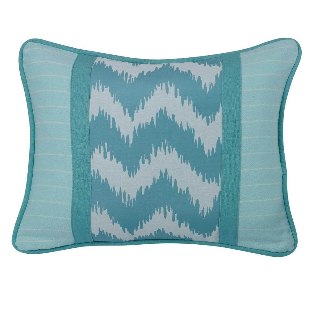 Maldives Chevron & Striped Throw Pillow