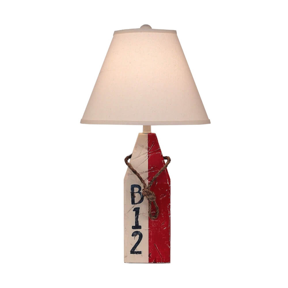 Red Rectangle Buoy Table Lamp