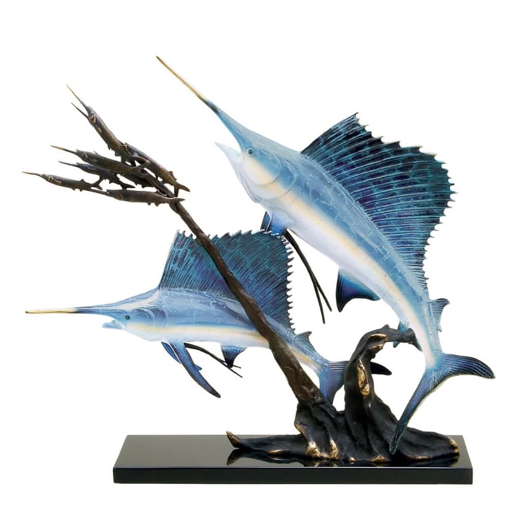 Sailfish Swimmers Sculpture