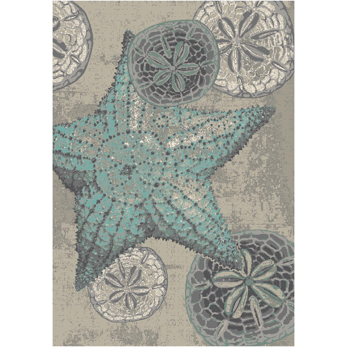 Beach Superstar Blue Rug
