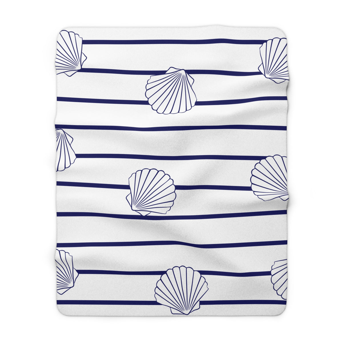 Clam Stripe Sherpa Fleece Blanket