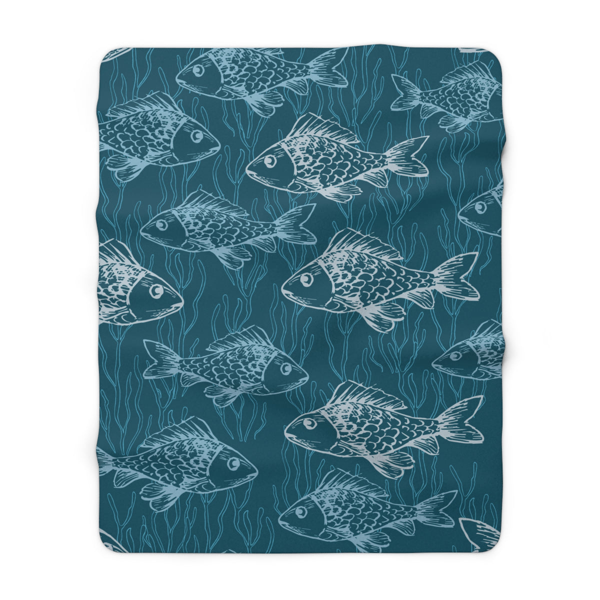 Blue Fin Sherpa Fleece Blanket
