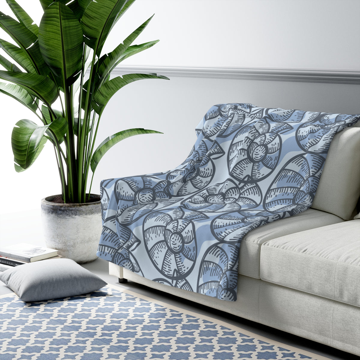 Snail Shell Sherpa Fleece Blanket