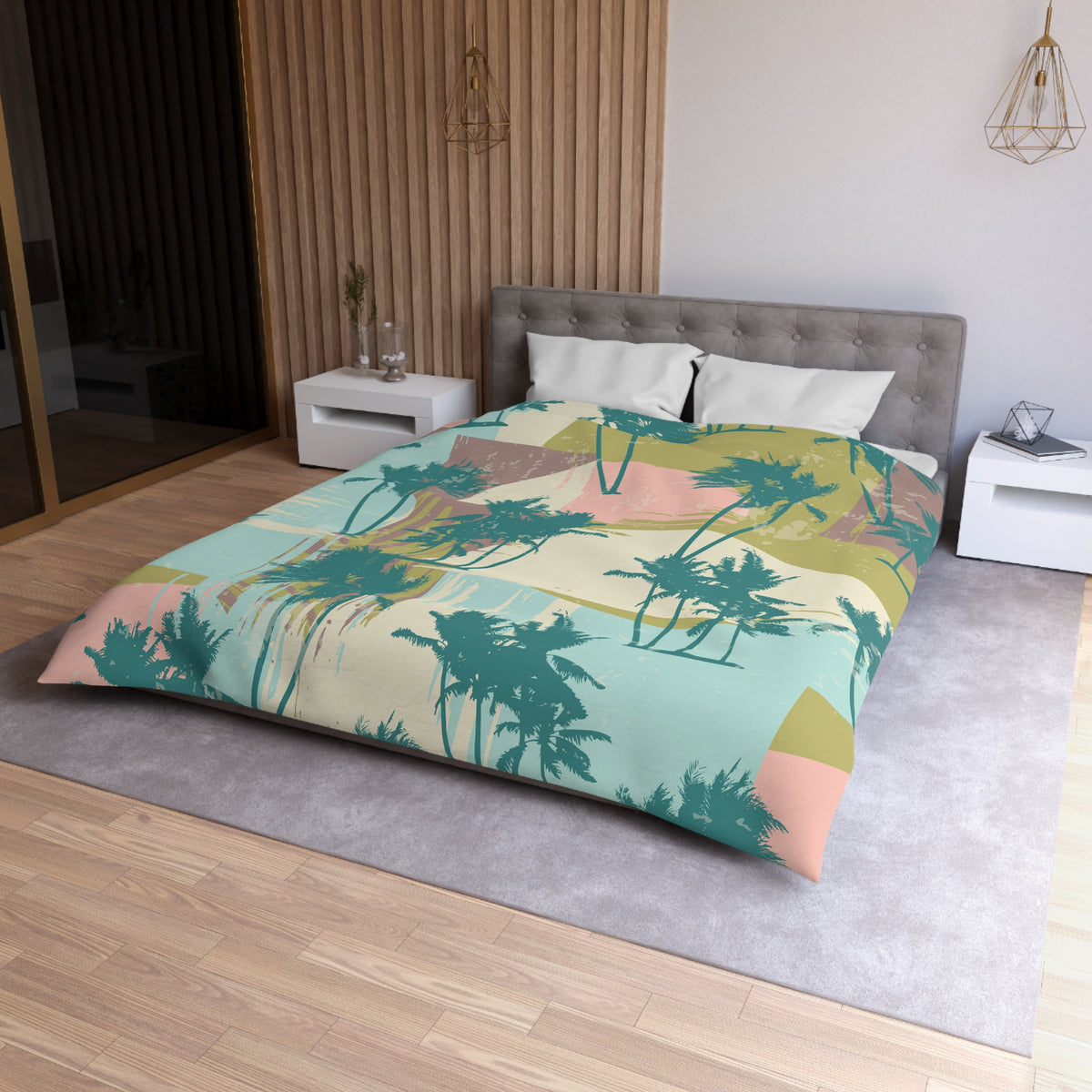 Tropical Palm Tree Microfiber Duvet Cover