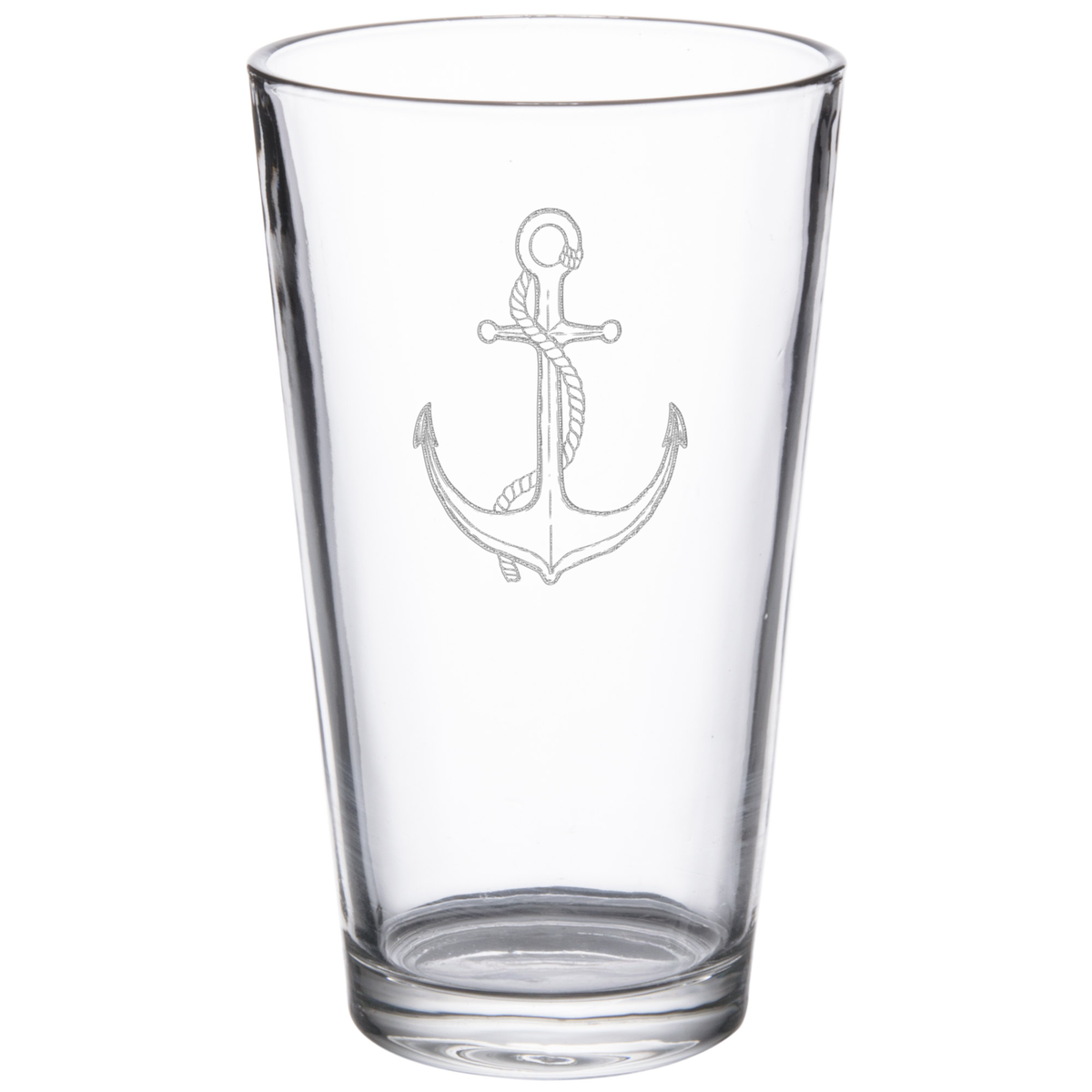 Rope & Anchor 16 oz. Etched Beverage Glass Sets
