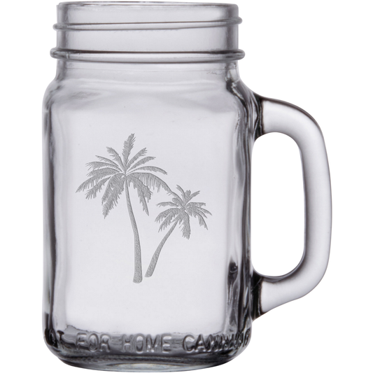 Palms 16 oz. Mason Jar Glass Sets