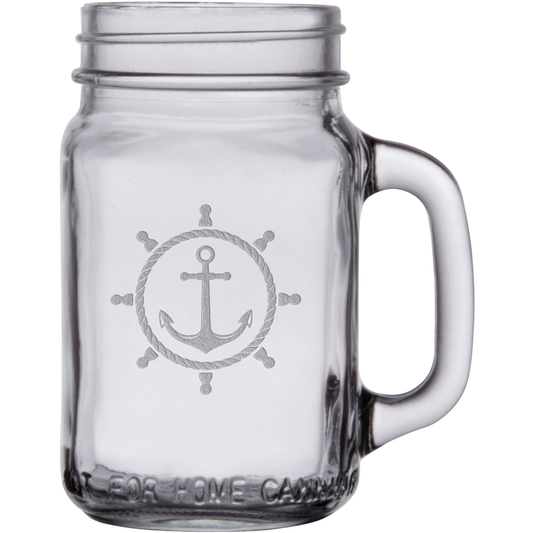 Anchor 16 oz. Mason Jar Glass Sets