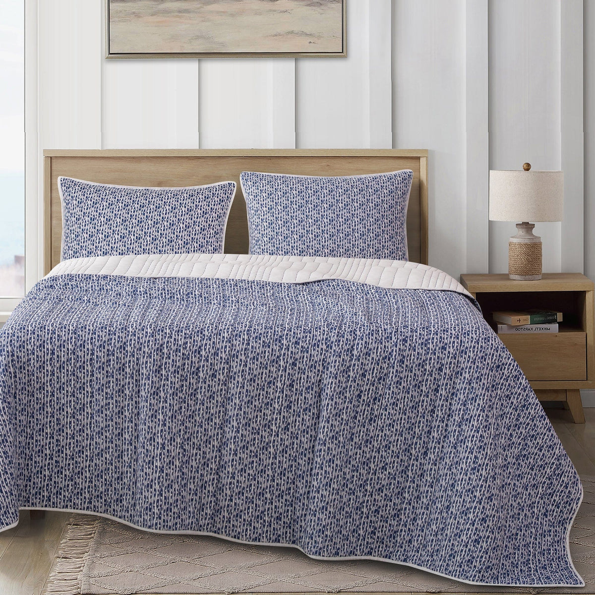 Ocean Ripple Reversible Quilt Set
