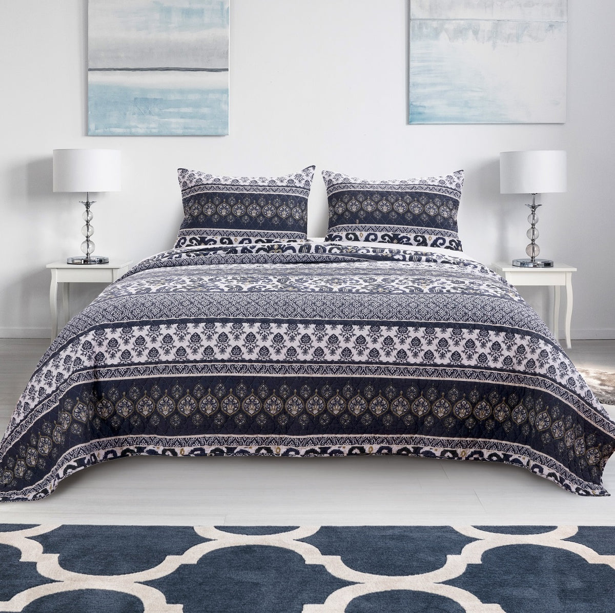 Indigo Falls Quilt Set