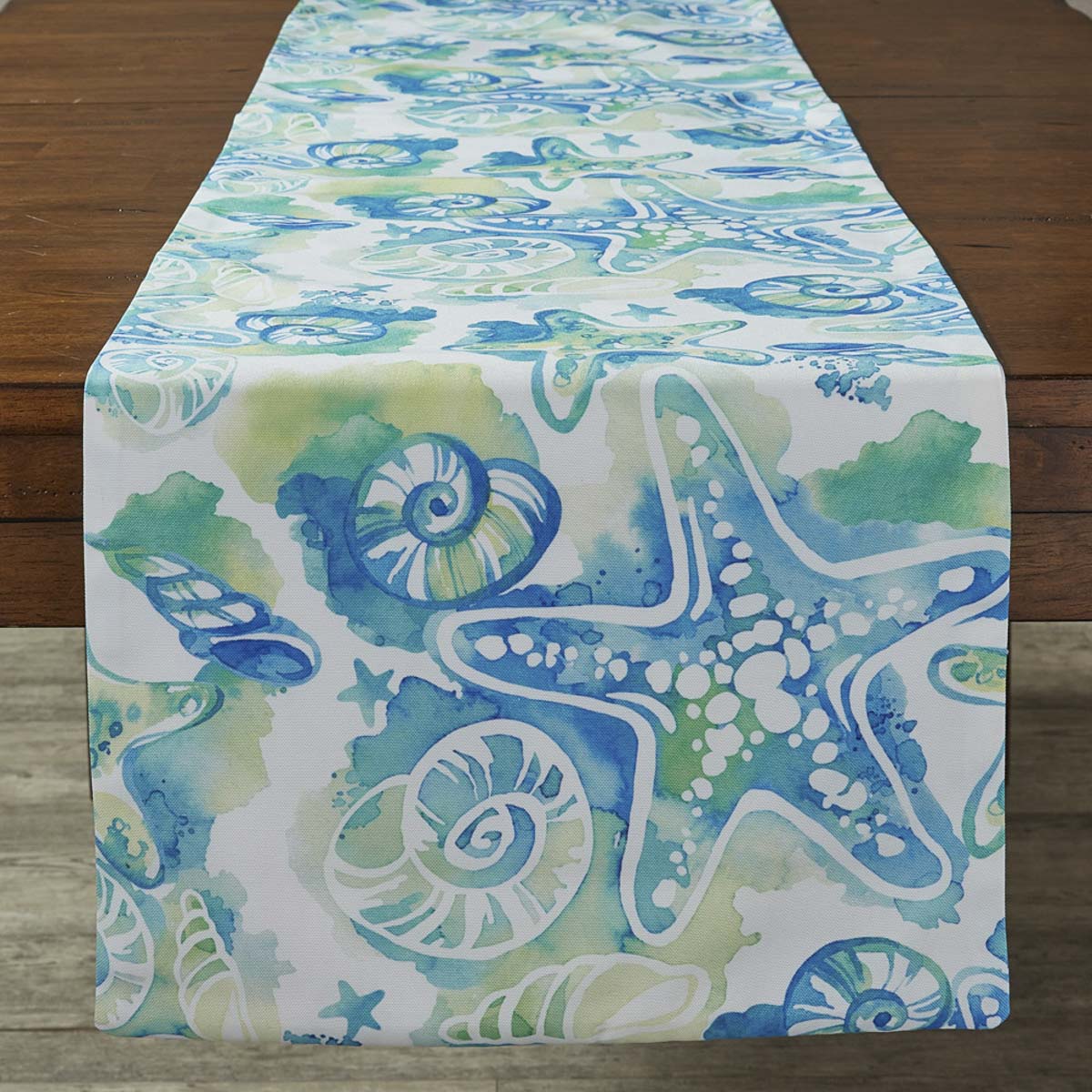 Green Sea Life 72" Table Runner
