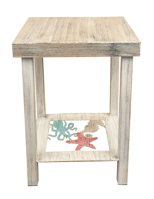 Island Square Underwater Friends End Table