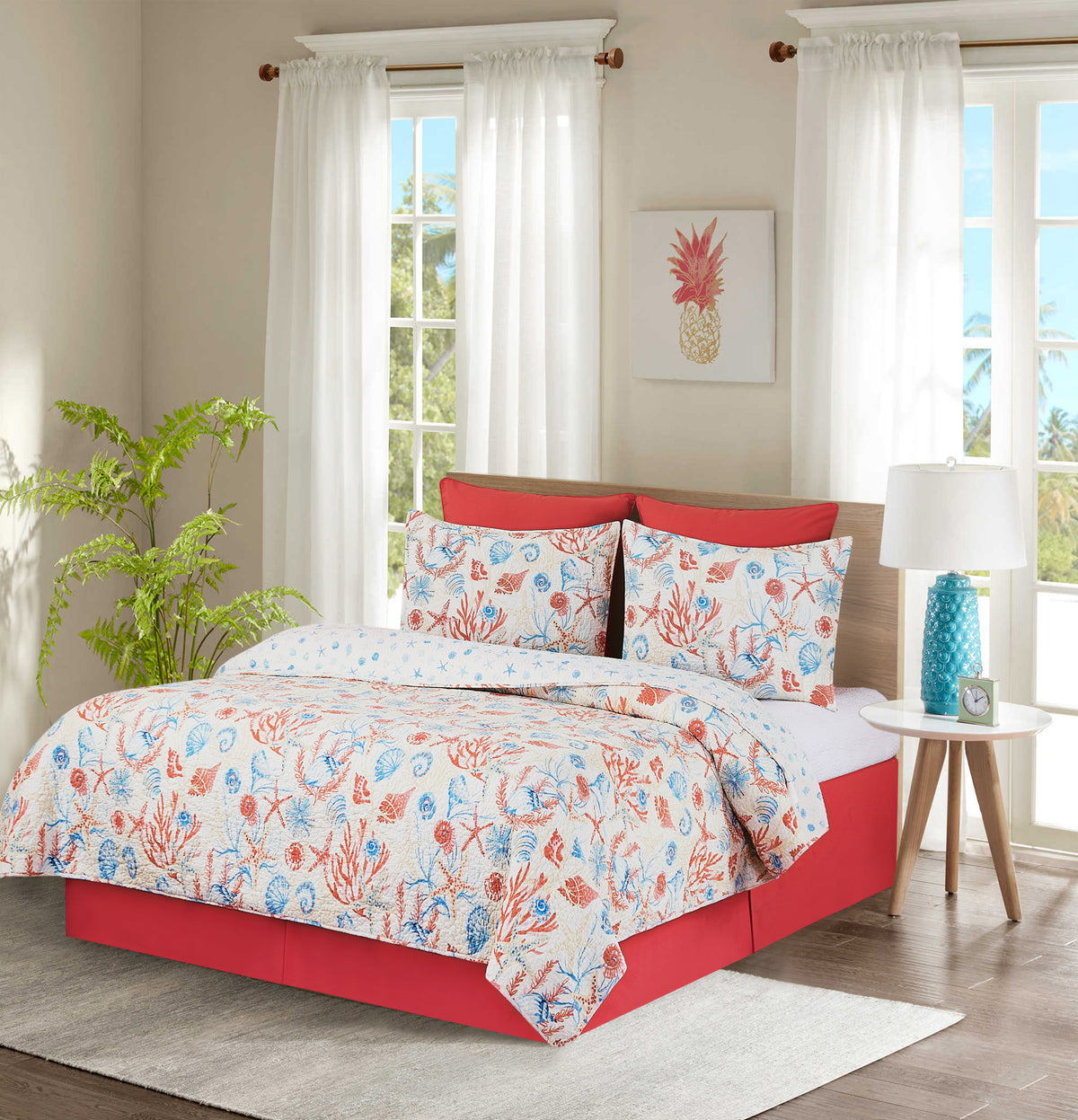 Red Sand Shores Quilt Set