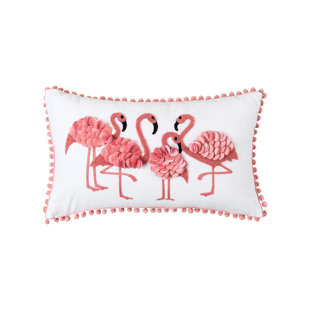 Flamingo Family Throw Pillow