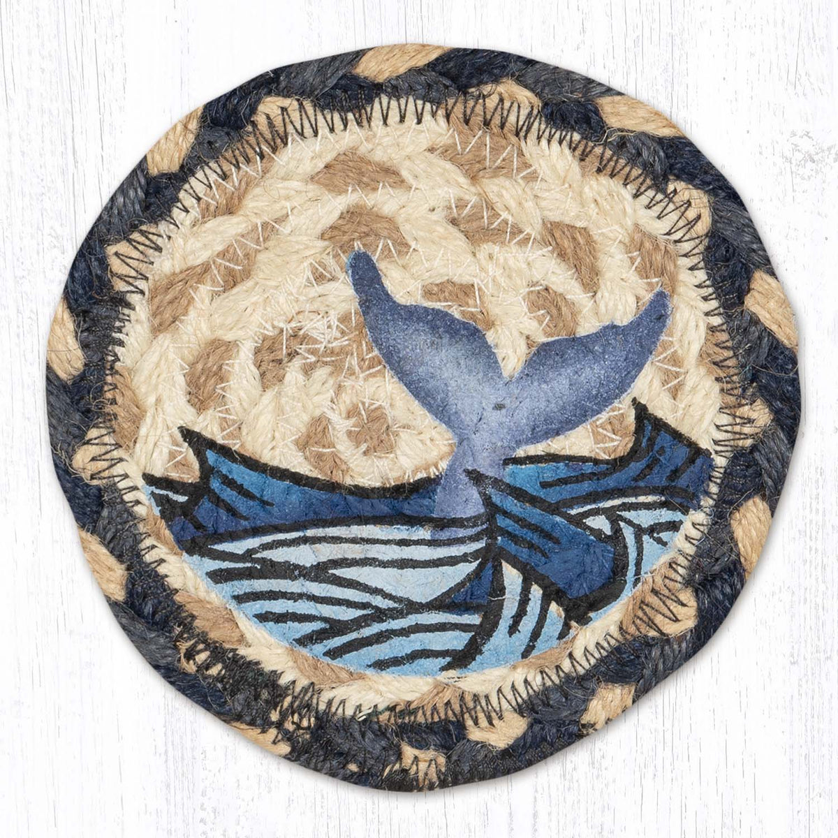 Whale Tail Wave Printed Coaster
