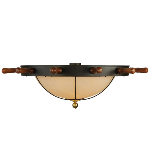Nautical Wheel 74" Flush Mount