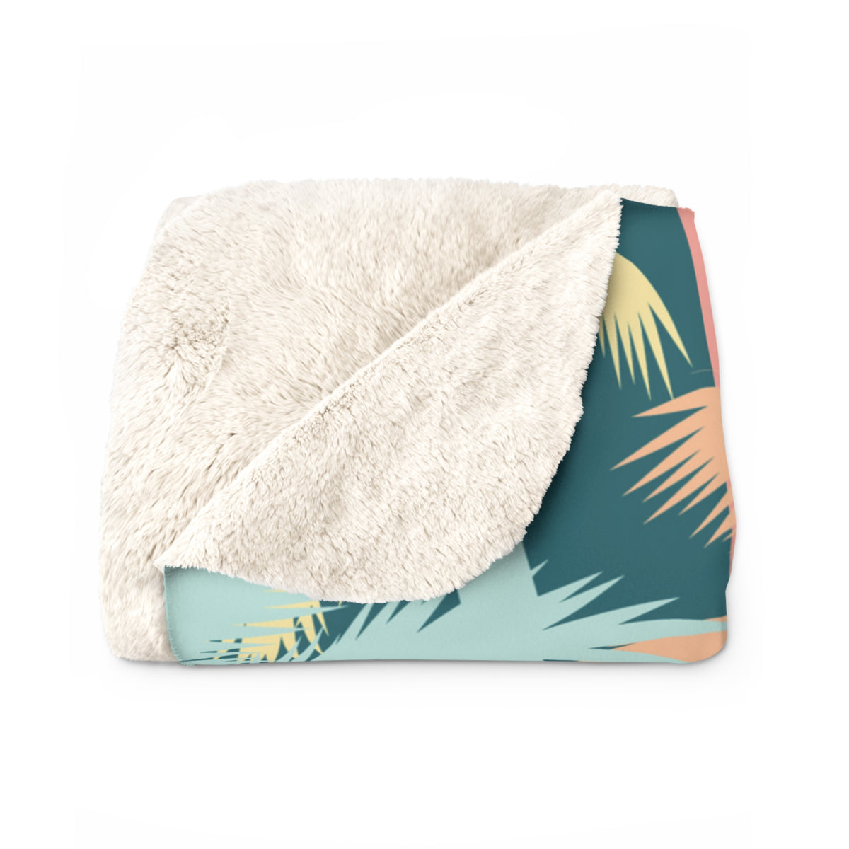 Palm Sway Sherpa Fleece Blanket