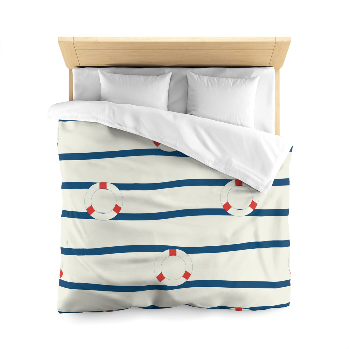 Buoy Stripe Microfiber Duvet Cover