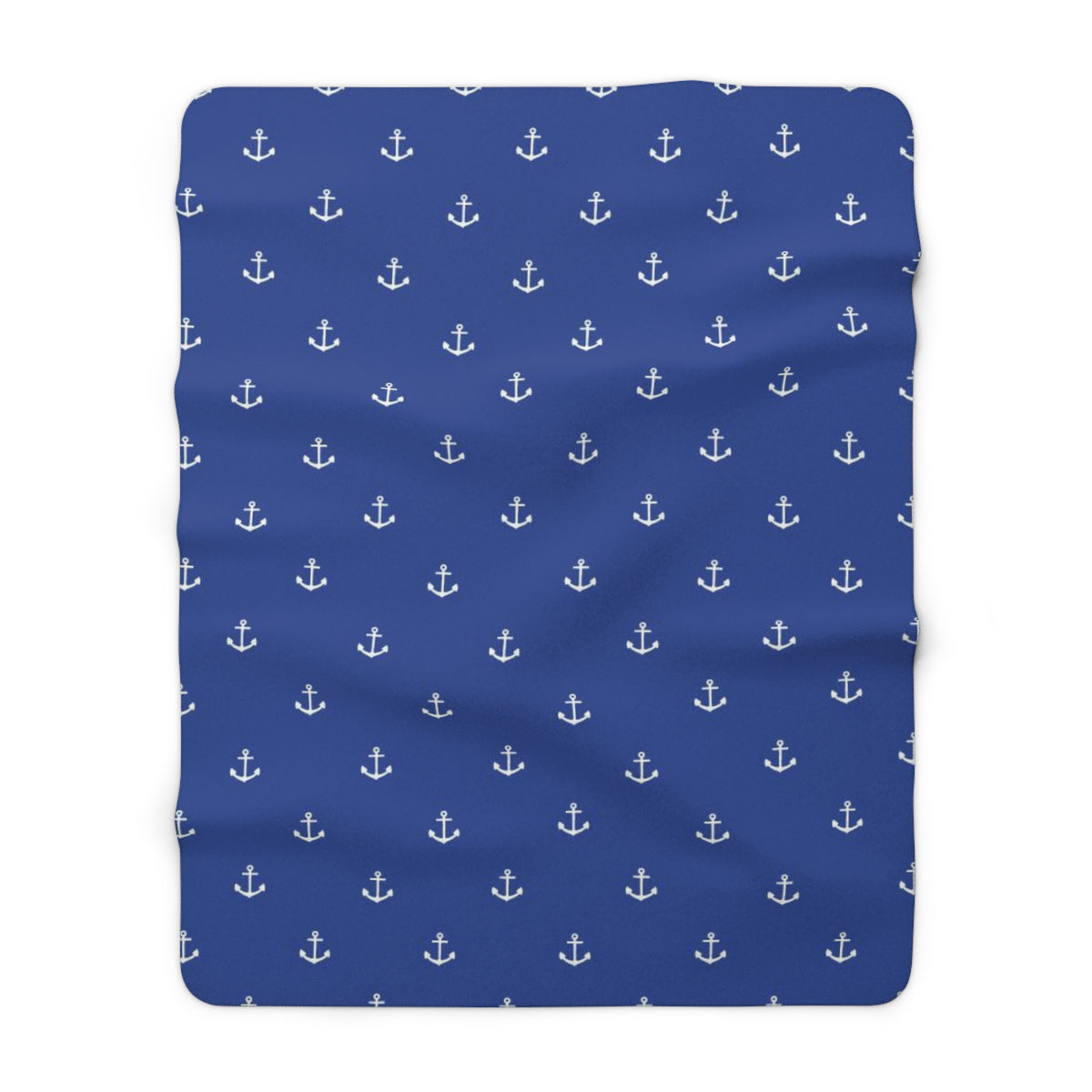 Blue Anchor Sherpa Fleece Blanket