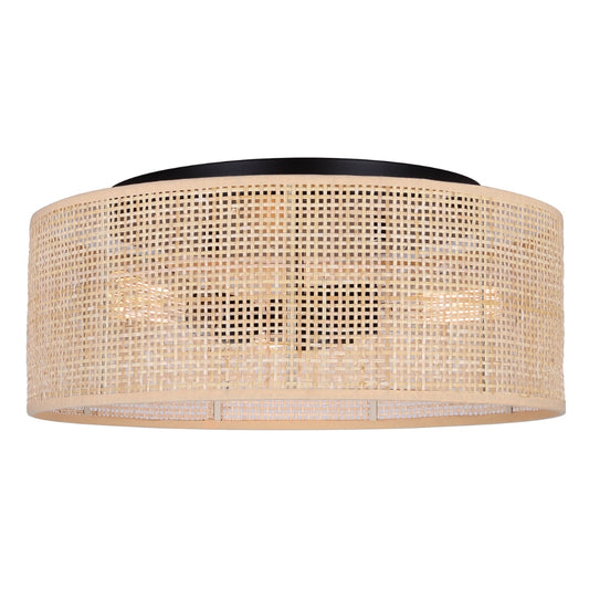 Rattan 16.25" Flush Mount