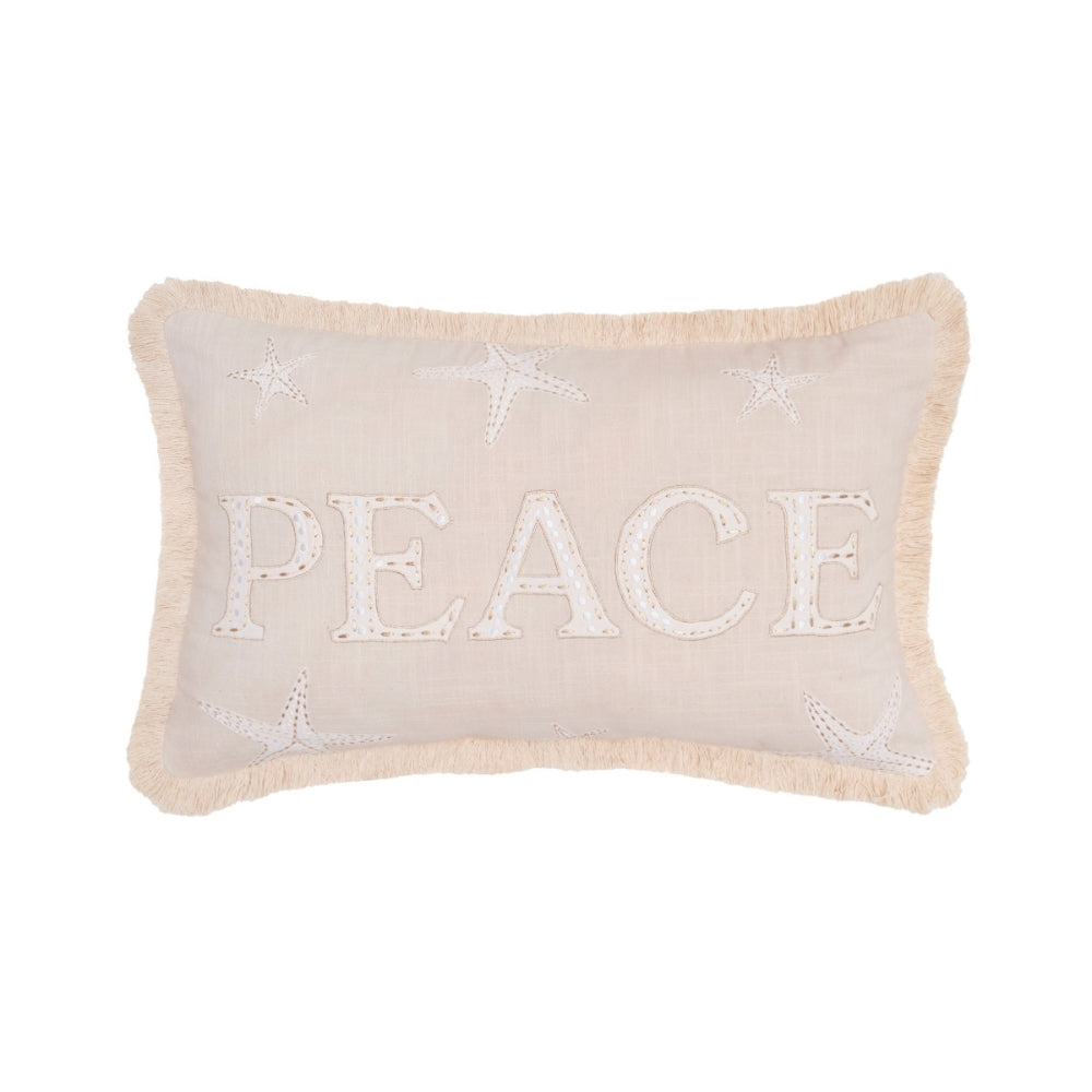 Golden Shores Peace Decorative Pillow