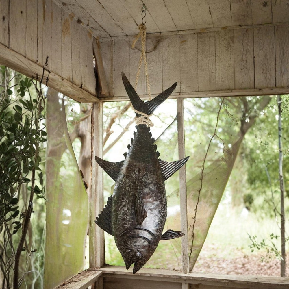 Hand Hammered Tuna Sculpture