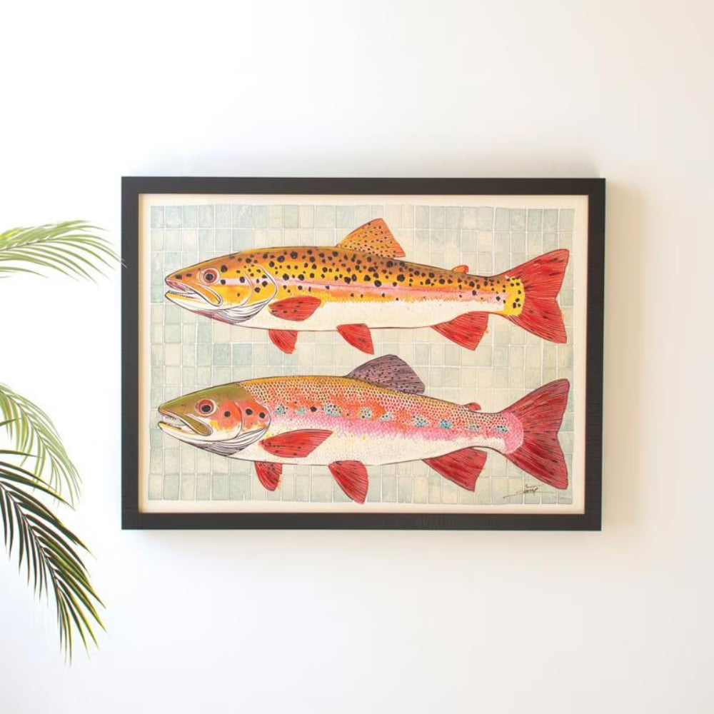 Double Fish Wall Painting