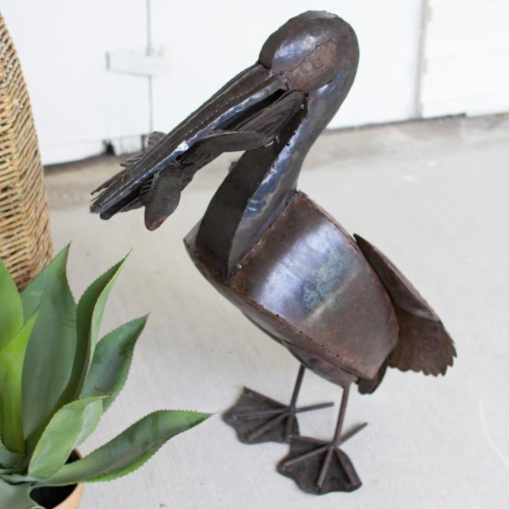 Rustic Pelican Sculpture