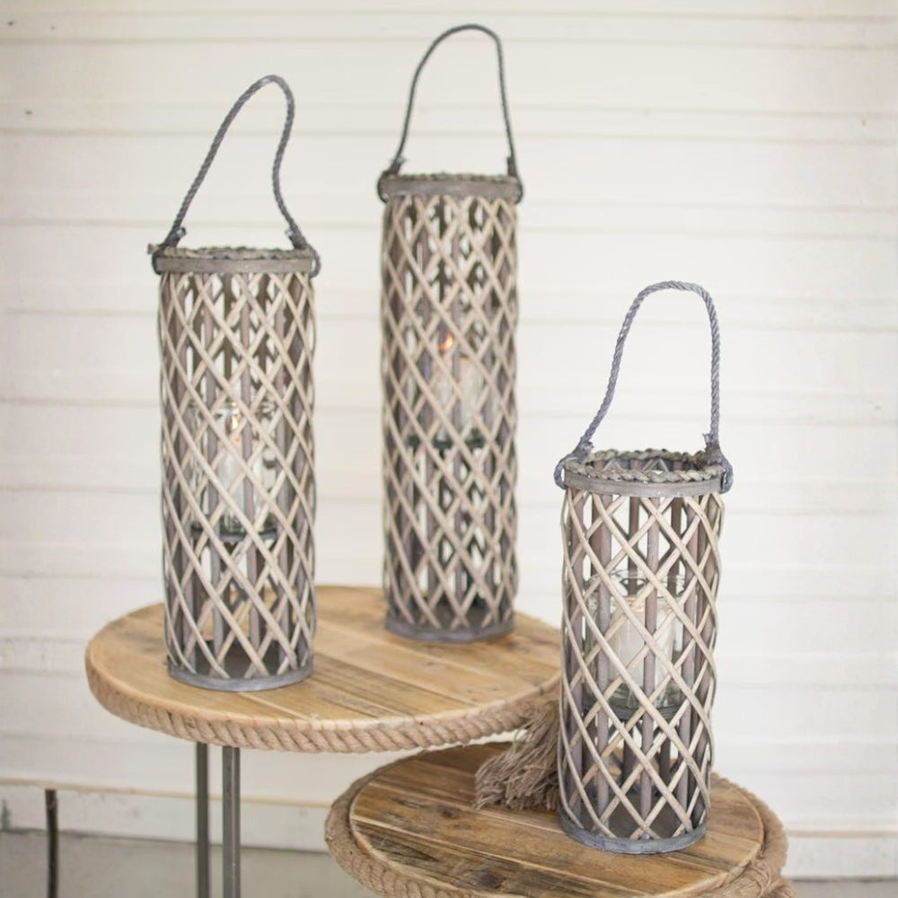 Grey Willow Lanterns Set