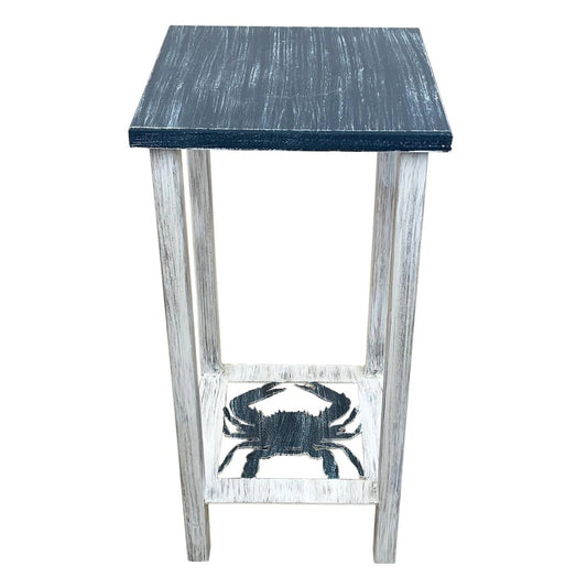 Navy Crab Square Drink Table